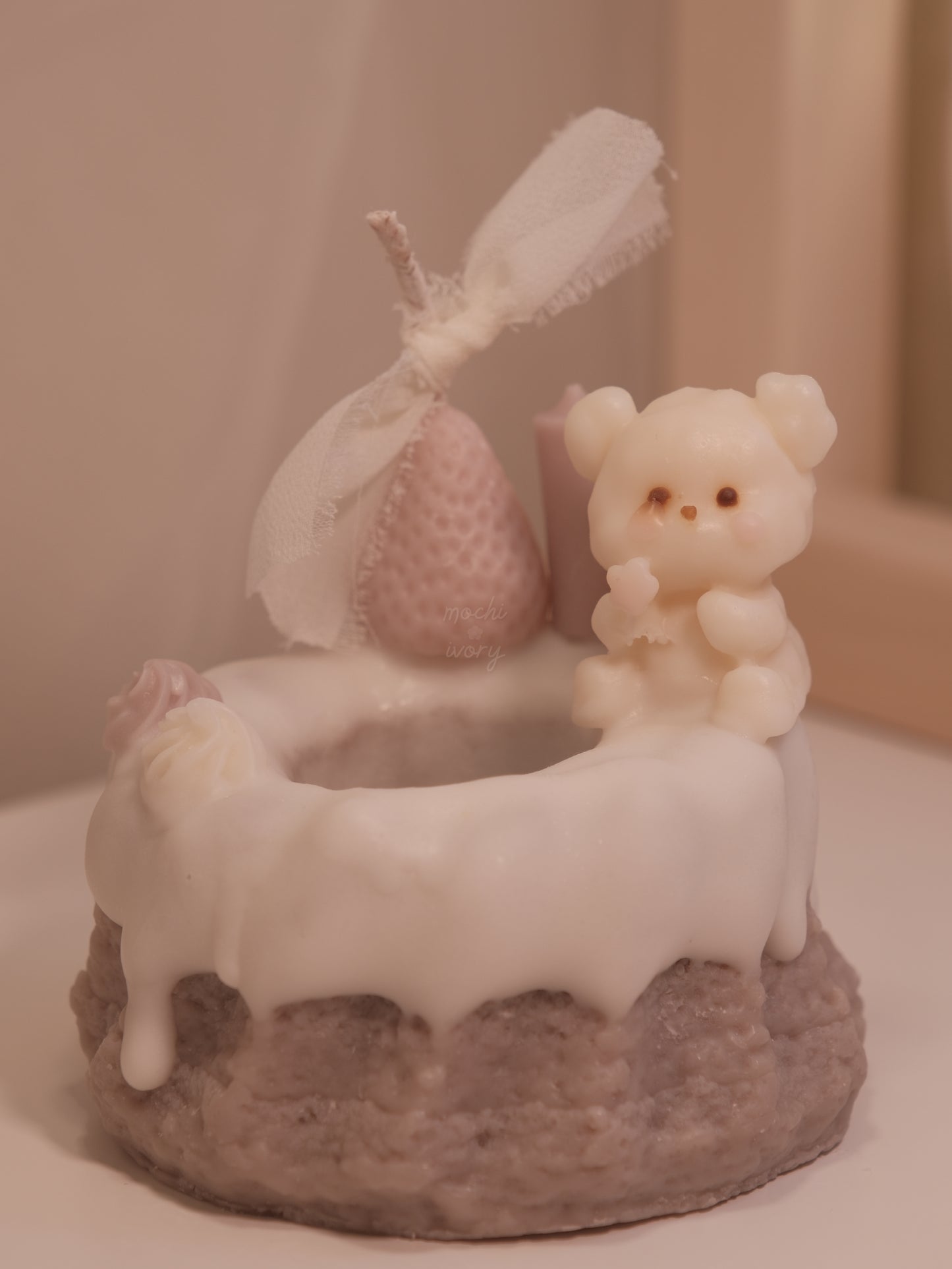 bear bundt cake candle